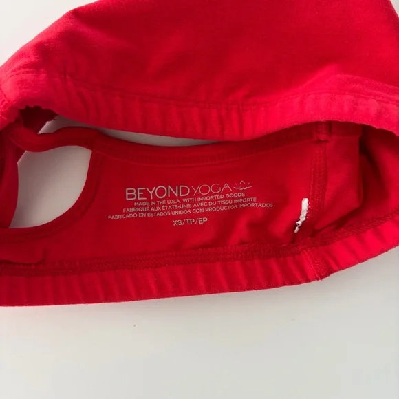 Beyond Yoga Spacedye Red Leggings & Sports Bra Set - Picture 4 of 7